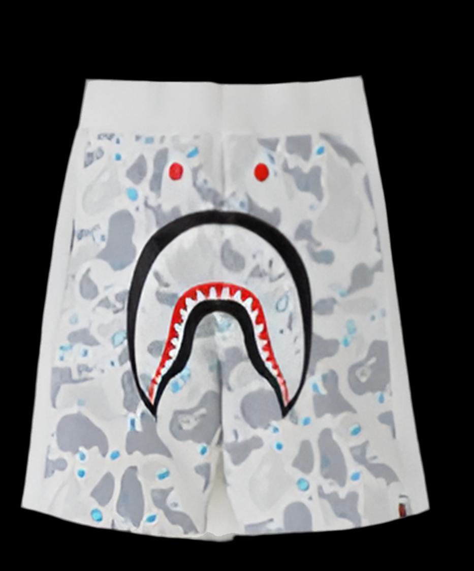 White BAPE shorts