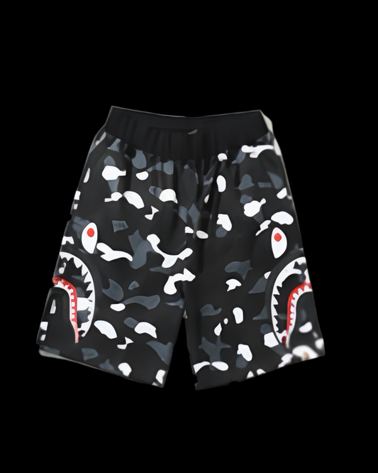 White n Black BAPE shorts