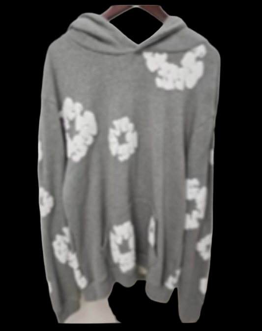 Grey Denim Hoodie