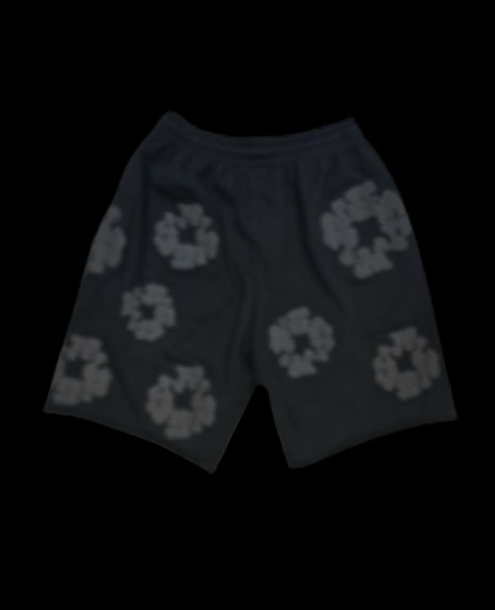 Monochrome Denim Shorts