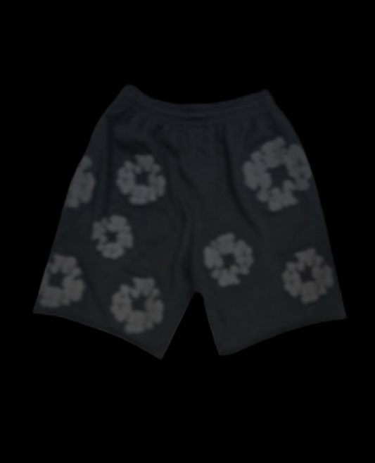 Monochrome Denim Shorts
