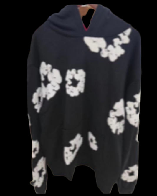 Black Denim Hoodie