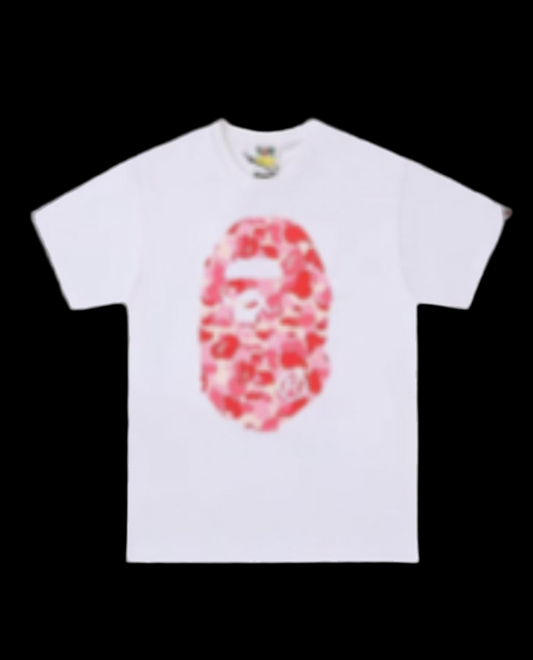 White n Red BAPE tee